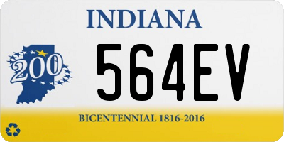 IN license plate 564EV