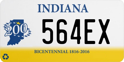 IN license plate 564EX