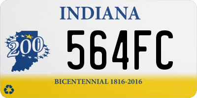 IN license plate 564FC