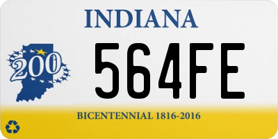 IN license plate 564FE