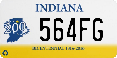 IN license plate 564FG