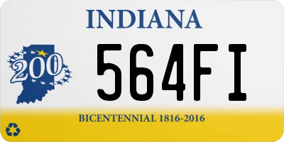 IN license plate 564FI