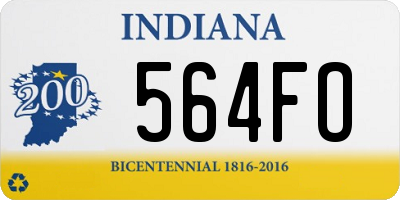 IN license plate 564FO