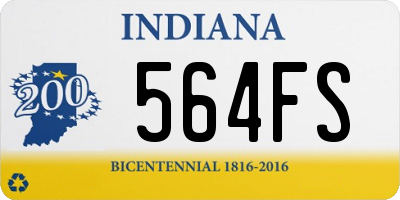 IN license plate 564FS