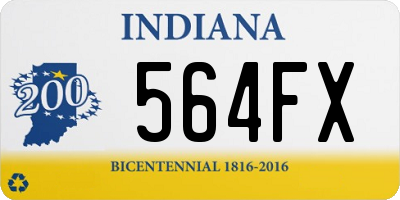 IN license plate 564FX