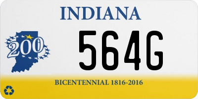 IN license plate 564G