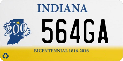 IN license plate 564GA