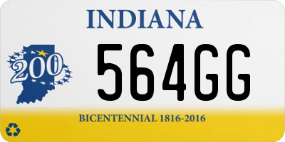 IN license plate 564GG