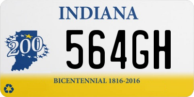 IN license plate 564GH