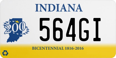 IN license plate 564GI