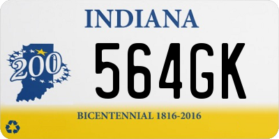 IN license plate 564GK