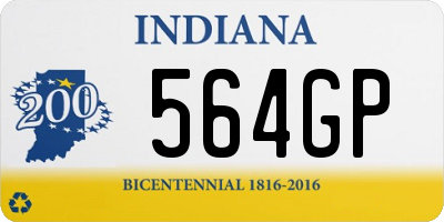 IN license plate 564GP