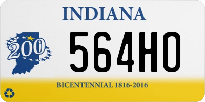 IN license plate 564HO