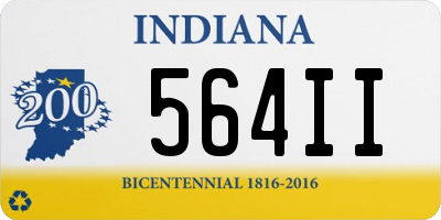 IN license plate 564II