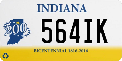 IN license plate 564IK