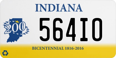 IN license plate 564IO