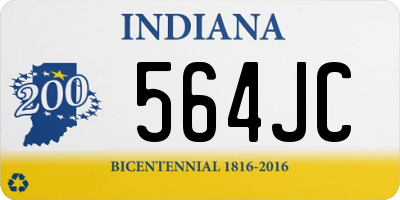 IN license plate 564JC