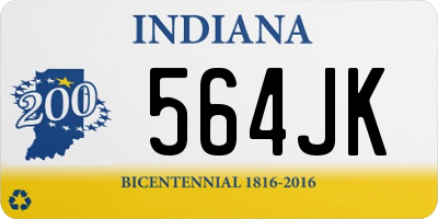 IN license plate 564JK