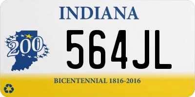 IN license plate 564JL