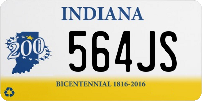 IN license plate 564JS