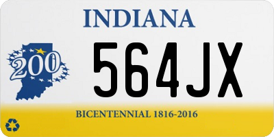 IN license plate 564JX