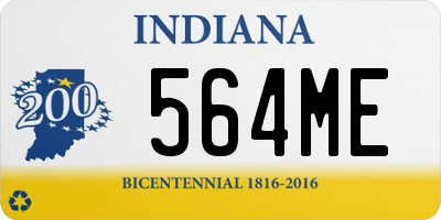 IN license plate 564ME