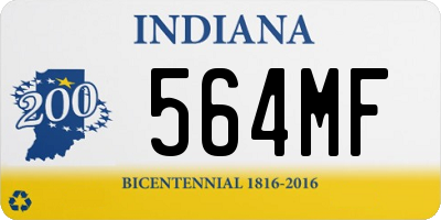 IN license plate 564MF