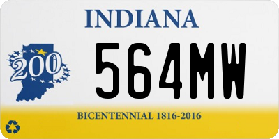 IN license plate 564MW