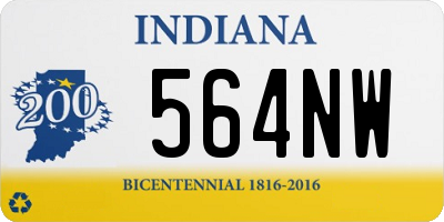 IN license plate 564NW