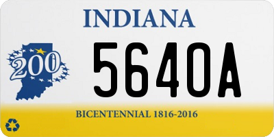 IN license plate 564OA