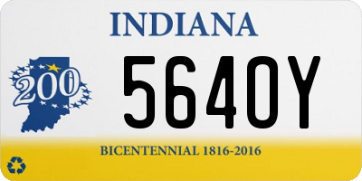 IN license plate 564OY