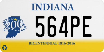 IN license plate 564PE