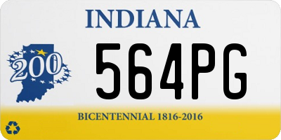 IN license plate 564PG