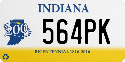 IN license plate 564PK