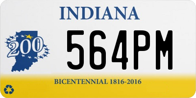 IN license plate 564PM