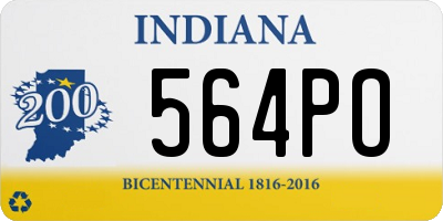 IN license plate 564PO