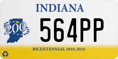 IN license plate 564PP