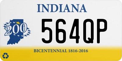 IN license plate 564QP