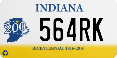IN license plate 564RK