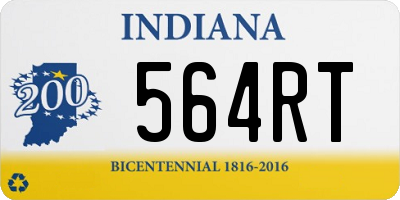 IN license plate 564RT