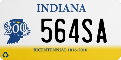 IN license plate 564SA