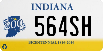 IN license plate 564SH