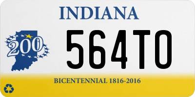 IN license plate 564TO