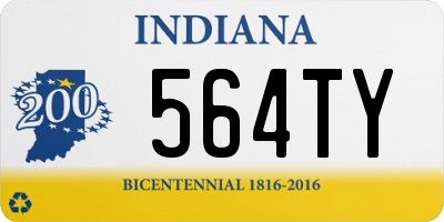 IN license plate 564TY