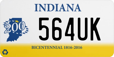 IN license plate 564UK