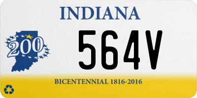 IN license plate 564V