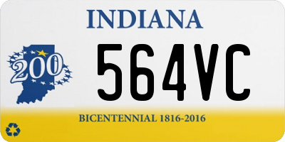 IN license plate 564VC