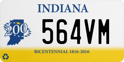 IN license plate 564VM