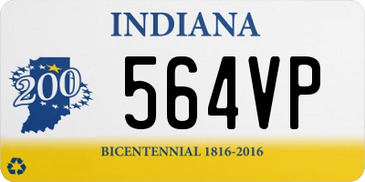 IN license plate 564VP
