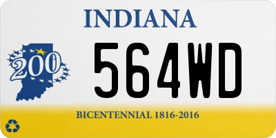 IN license plate 564WD